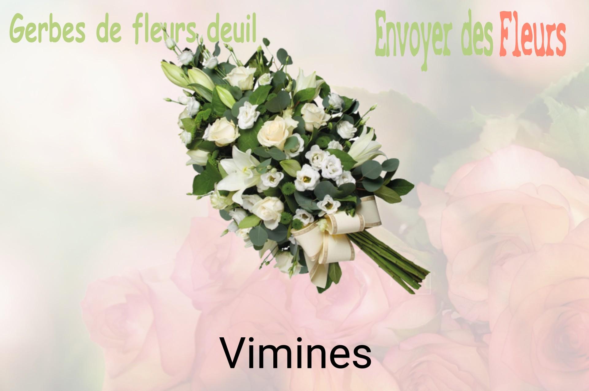Gerbe de fleurs de deuil livrée à Vimines